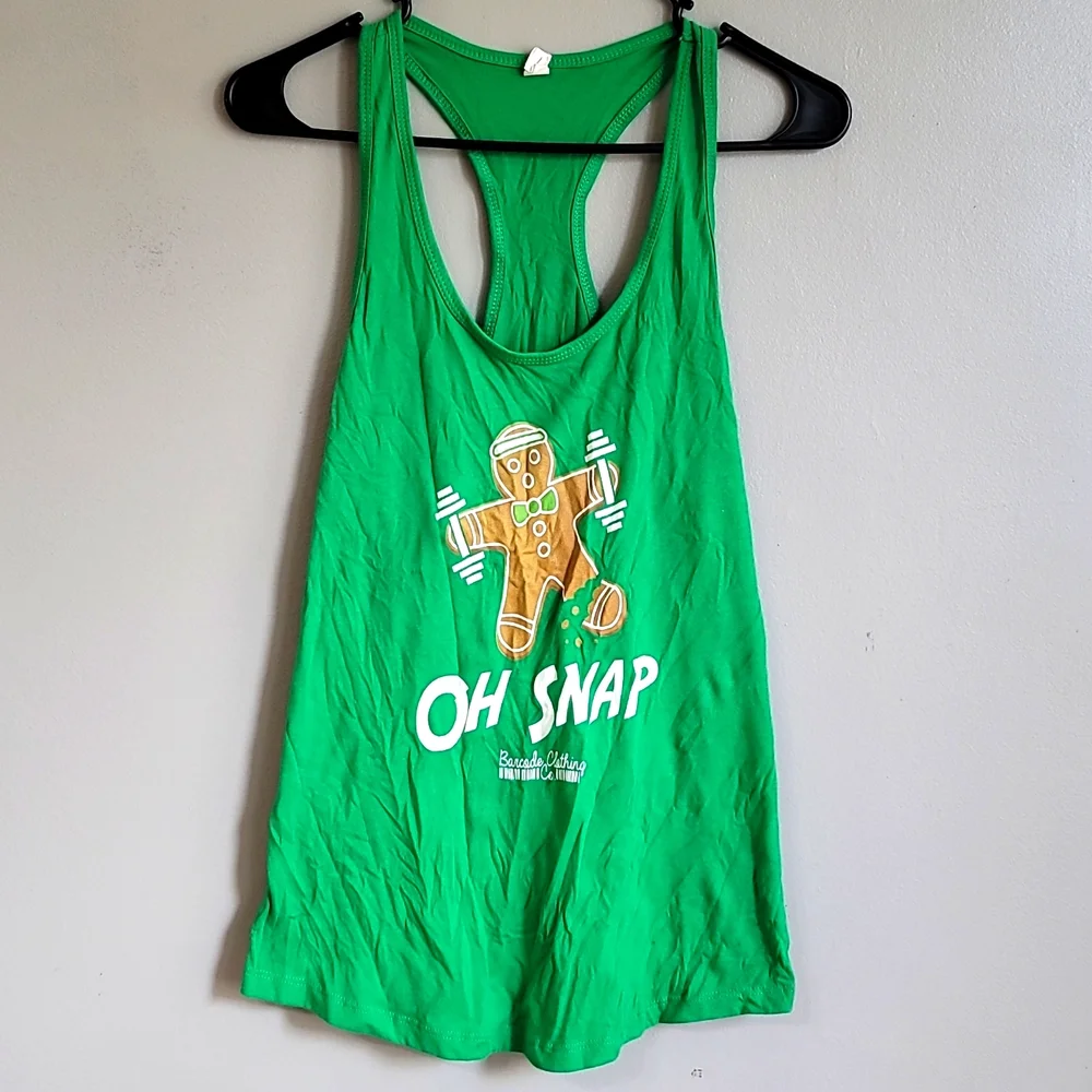 Oh Snap Gingerbread Work Out Razorback Tank - Picture 1 of 3